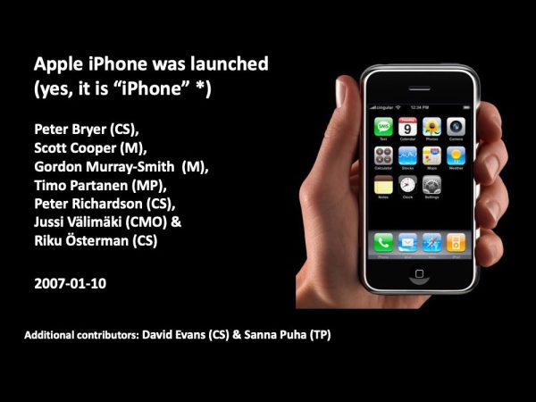 Nine people in Nokia recognized the huge threat posed by the iPhone